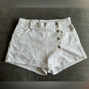 Zara White Denim Skort
